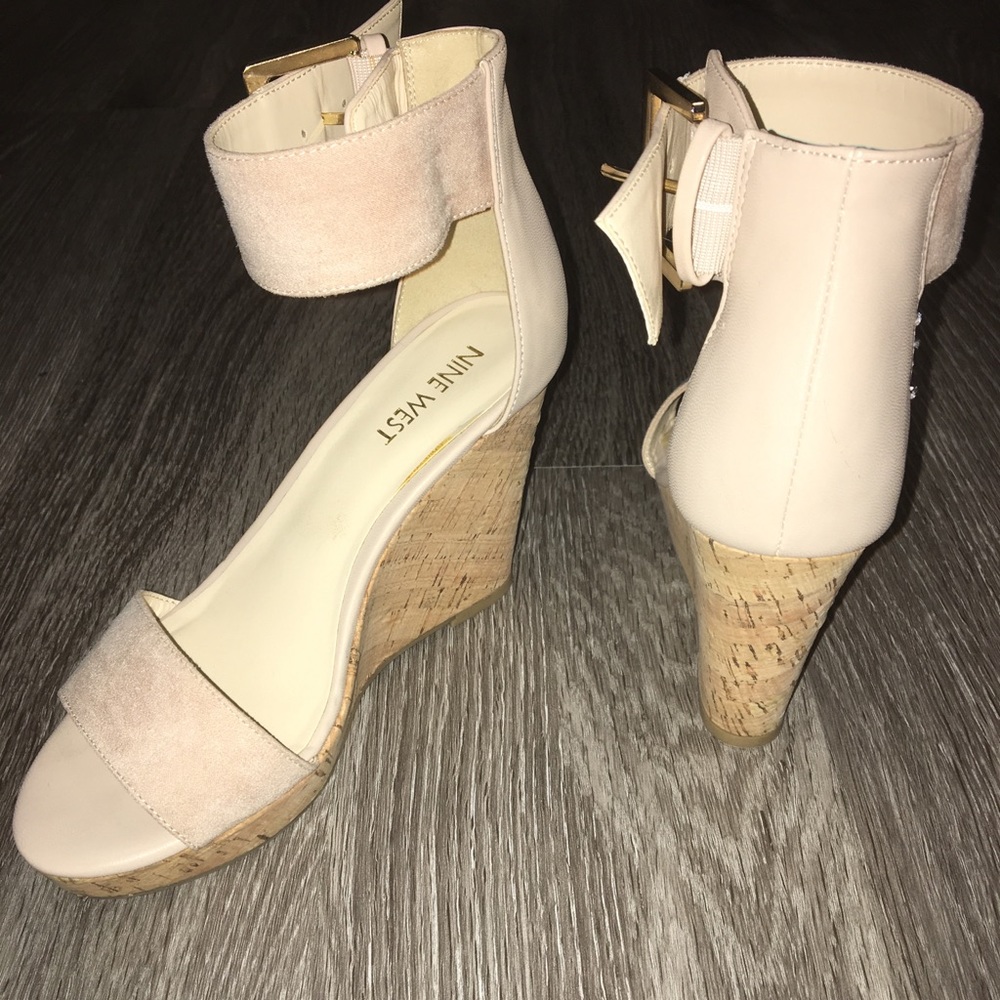 Nine West Nude Wedges